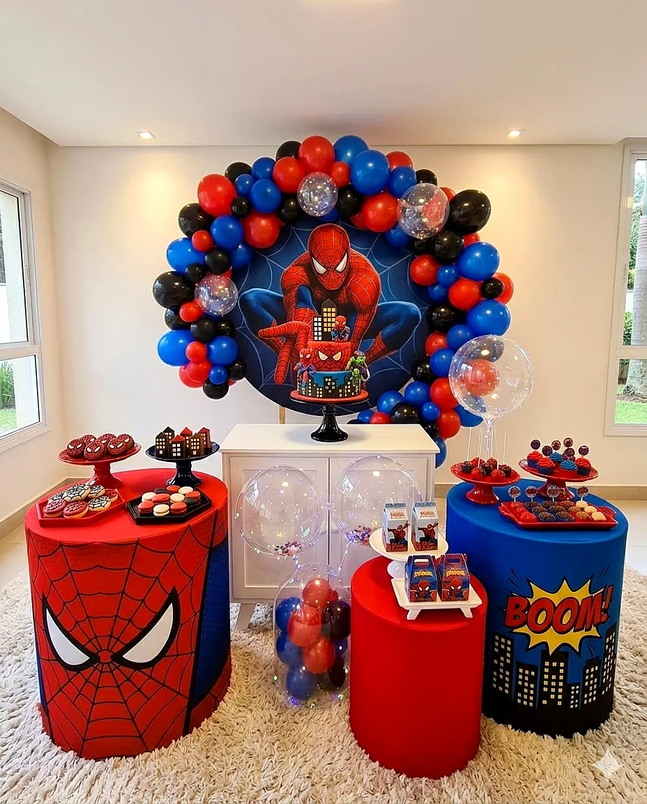 Decoração infantil Homem-Aranha em Jundiaí